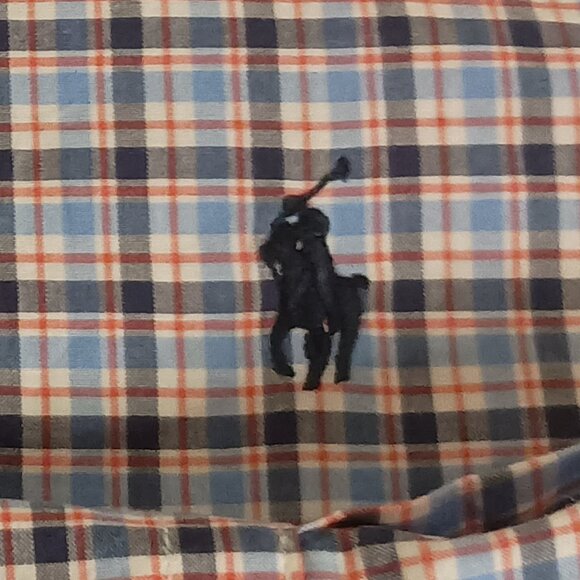 Ralph Lauren Plaid Button-Down Shirt Red White Blue Black Boys Size M 10–12 EUC - Picture 6 of 16